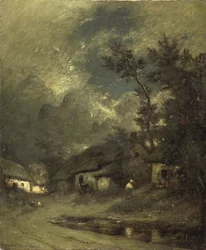 Un villaggio di notte