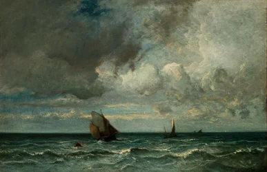 Barche in fuga prima della tempesta