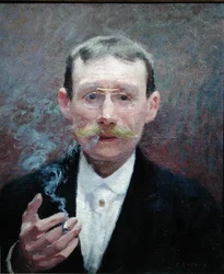 Autoritratto, Fumando