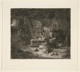 Interno di una cucina olandese