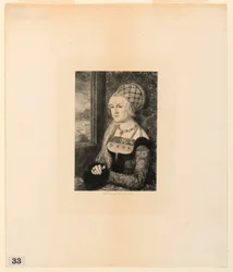 Ritratto di una giovane donna, da "Acqueforti di quadri nel Metropolitan Museum, New York"