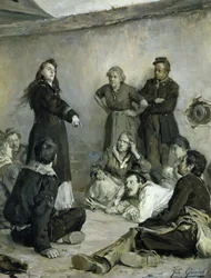 Louise Michel (1830-1905) che parla ai comunardi