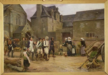I rivoluzionari di Fouesnant radunati dalla Guardia nazionale nel 1792, 1886-87 circa