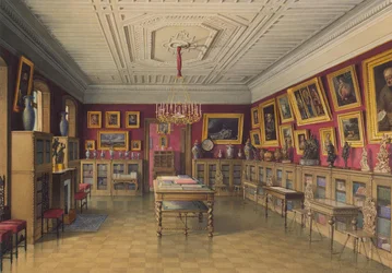 Il Palazzo Stroganov a San Pietroburgo. Biblioteca, 1865