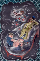 Due figure e Cupido