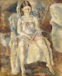 Giovane ragazza seduta