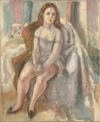 Giovane donna in camicia bianca