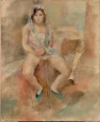 Giovane donna, seduta