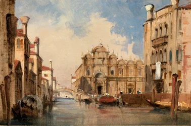 The Scuola di San Marco, Venice, c.1830 (oil on paper on canvas)