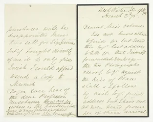 Lettera Autografa, 3 marzo 1875