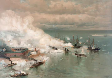 Battaglia di Mobile Bay di Louis Prang (1824-1909)