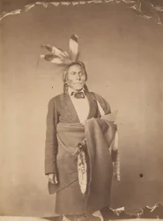 Hin-han-du-ta, Il gufo rosso, un capo dei Mde-wa-kan-ton Sioux, 1858 (foto)