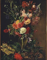 Fiori in un vaso di vetro