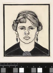 Ritratto di una donna, di fronte