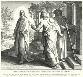 Cristo appare ai due discepoli sulla via di Emmaus