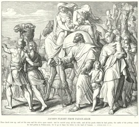 La fuga di Giacobbe da Padan-Aram (incisione)