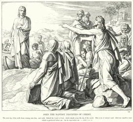 Giovanni Battista testimonia di Cristo (incisione)
