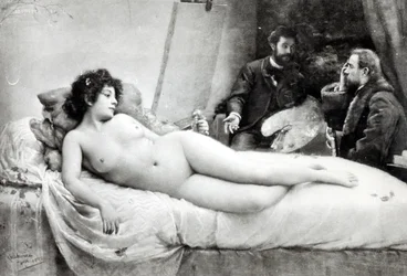 Émile Zola (1840-1902) nello studio dell