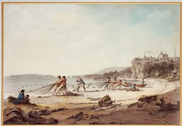 Una rete da pesca a Tenby, 1795