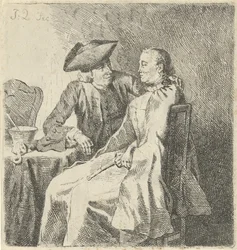 Uomo e donna a un tavolo