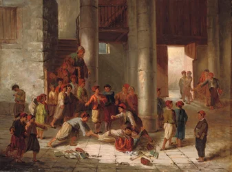 Marachelle nel cortile della scuola