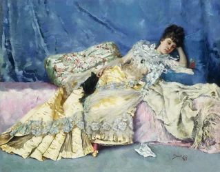 Signora su un divano, 1877