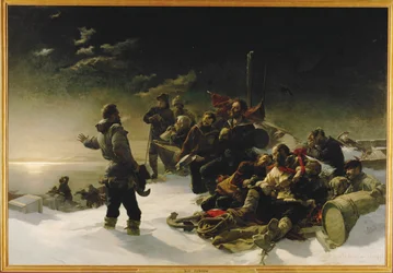 Due ufficiali austriaci, Julius von Payer e Karl Weyprecht ... (dipinto su tela)