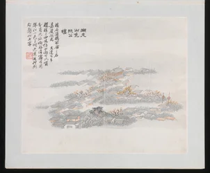 Dieci siti associati a Ruan Yuan, datato 1883 (album di dieci dipinti; inchiostro e colore su carta)
