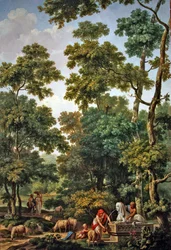 Paesaggio arcadico con sfinge