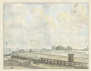 Veduta di diga fuori Amsterdam