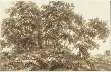 Paesaggio con gruppo di alberi
