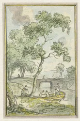 Paesaggio con una barca