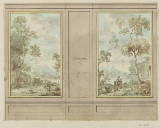 Disegno progettuale per una parete di una stanza
