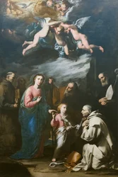 Trinità terrena con il Padre eterno