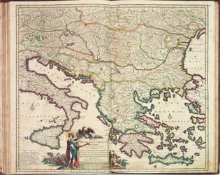 Atlante di Justus Danckers: Ungheria e Grecia, c.1688