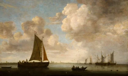 Vista lontana della costa olandese, 1660