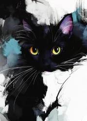 Dipinto a pastello di un gatto (16)