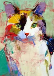 Gatto astratto colorato