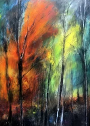 Foresta autunnale dai colori vivaci
