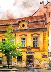 Edificio storico che ospitava un negozio di assenzio