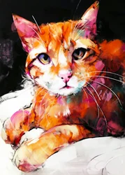 Ritratto di un gatto moderno