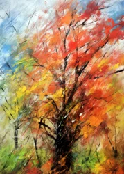 Albero autunnale dai colori vivaci