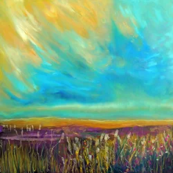 Vivace paesaggio di campagna