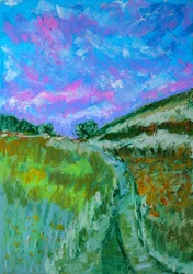 Vivace sentiero di campo