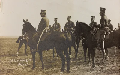 Album "Jack Bosio - Campagna di Guerra 1917-1920": Missione militare in Polonia (Varsavia - Posen) marzo-aprile 1919, una batteria a cavallo a Posen (Poznan), 03-04/1919