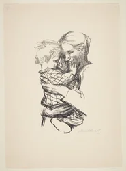 Madre con bambino in braccio