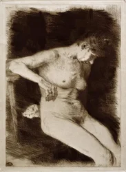 Nudo femminile seduto