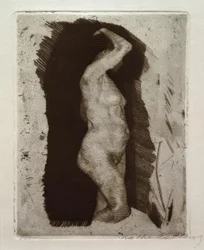 Nudo femminile in piedi