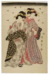 Cortigiane e lucciole, 1800-1842 circa (stampa xilografica su carta)