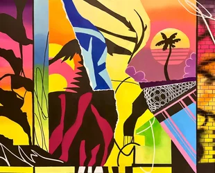 Tramonto tropicale al neon